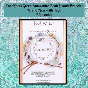 Footnotes Green Amazonite Bead Strand Bracelet